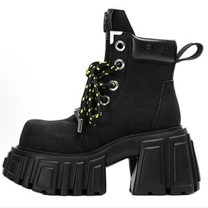 PSYLOS1 FIRE! NIB! FYSPR A Night Out Platform Boots in Black. Sz 5US/35EU. R2S!!
